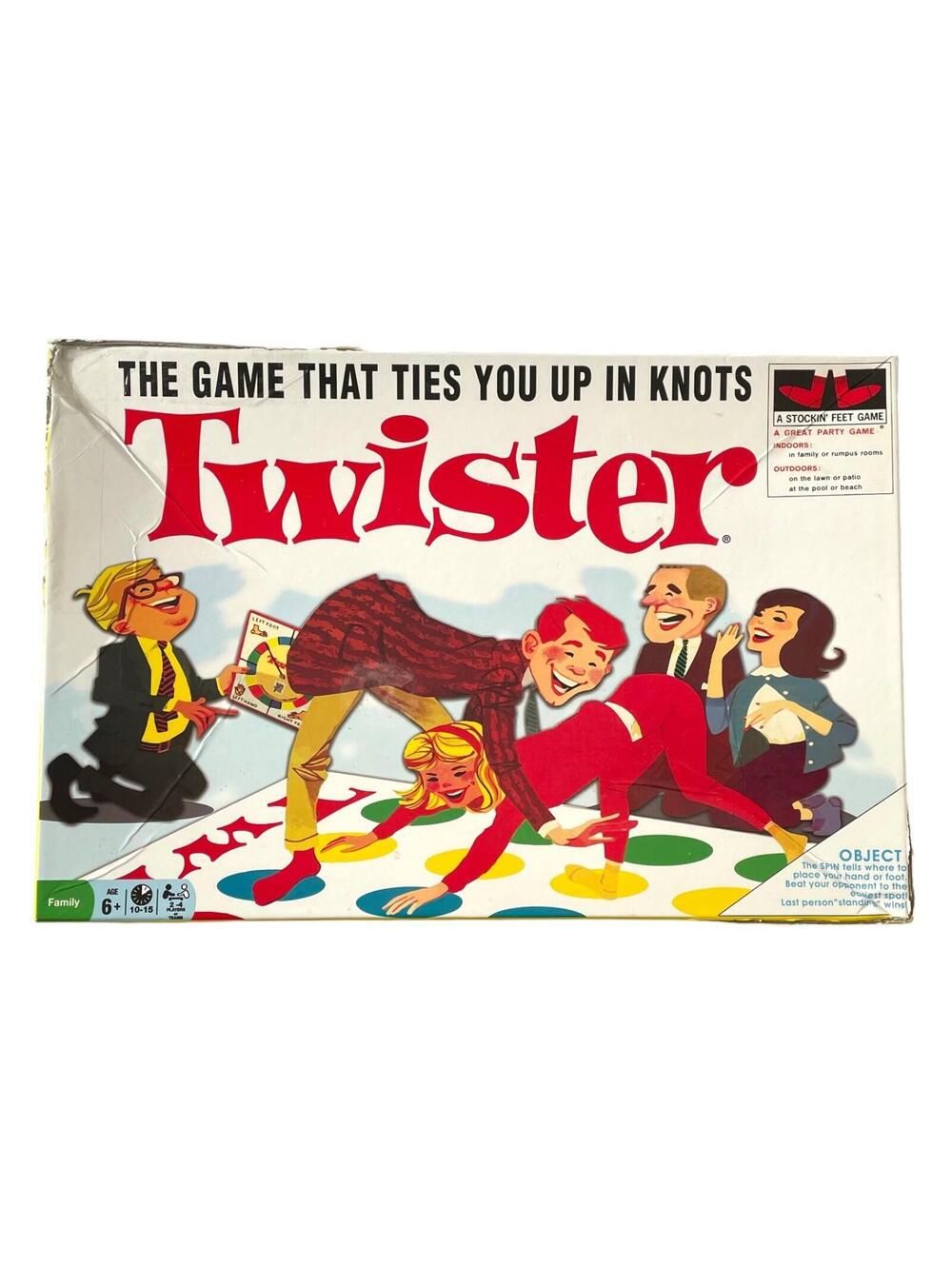Hasbro Twister Game Vintage 1960s Reproduction 2013 Clean Mat Spinner